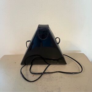 VTG Gino Patent Leather Triangle Shaped Snap Close Shoulder Bag